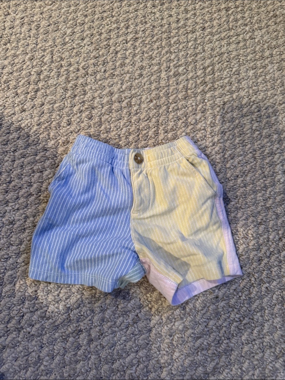 Ralph Lauren Blue, Yellow & Pink Colorblock Stripe Shorts